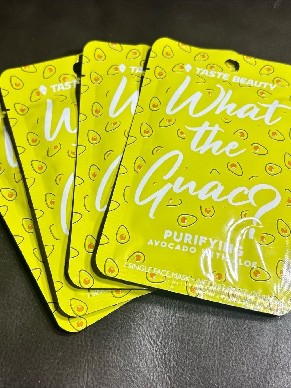 4 NewTaste Beauty What the Guac? Purifying Avocado Face Mask - Bright Lime Green